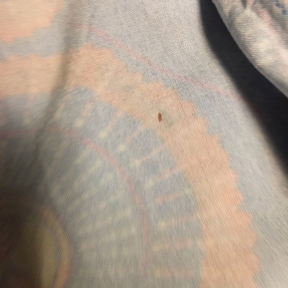 Cleobella Boho Blue Abstract Bell Sleeve Dress - Picture 13 of 13